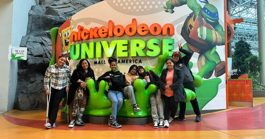 Boston Debate students at Nickelodeon Universe