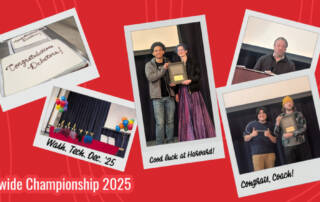 Shots from the Citywide Championship formatted like polaroids