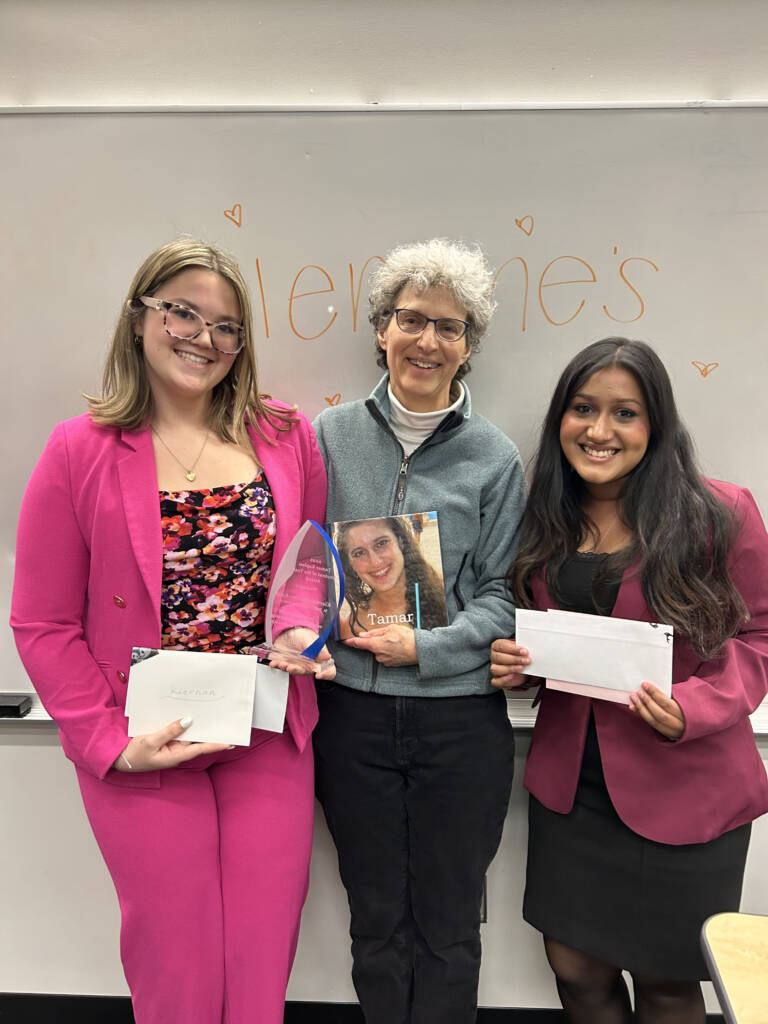 Kiernan Baxter Kauf and Maya Hannah pose with Tamar Kaplan's mom 