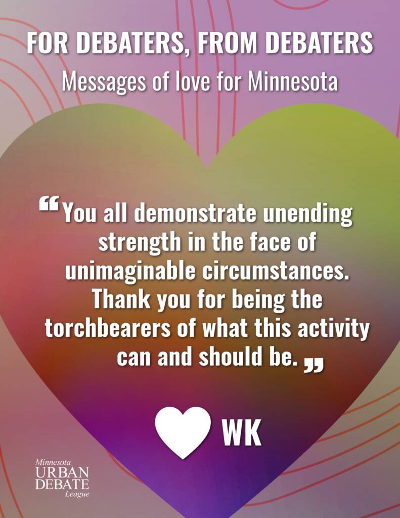 A message of support from WK