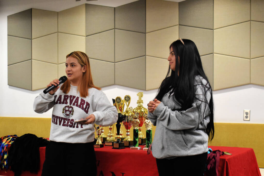 Juliana and her partner Paula speak