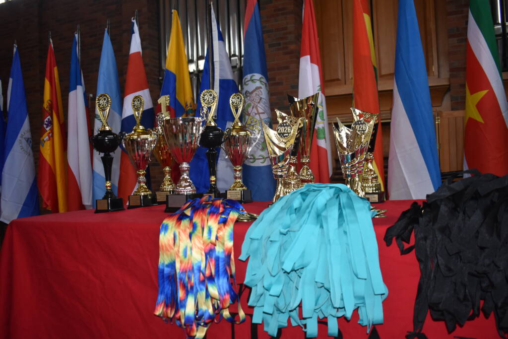 Trophies in Augsburg University's chapel